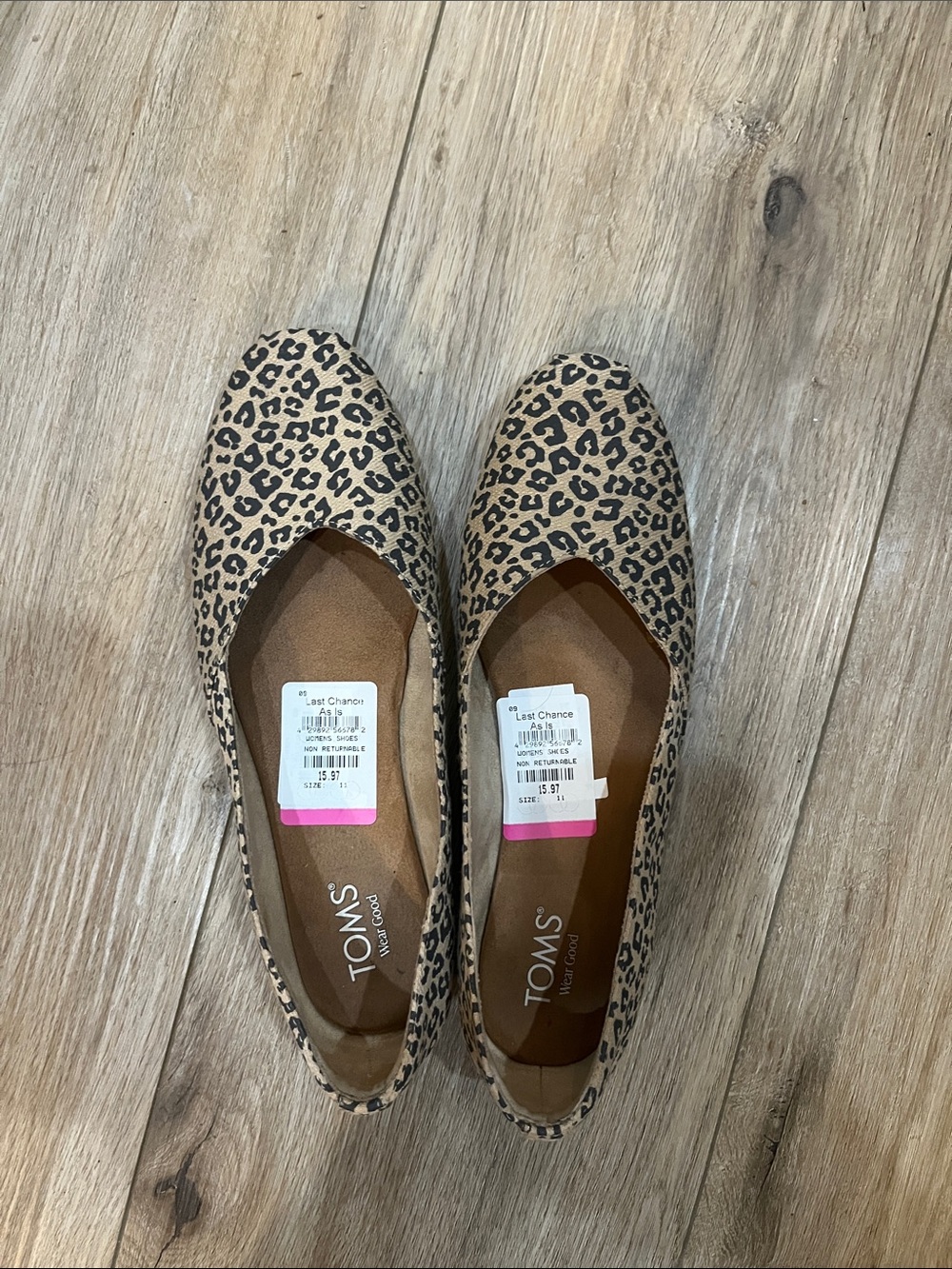 NWT Toms Leopard Print Slip-On Flats - Brown & Black leopard ballet flats